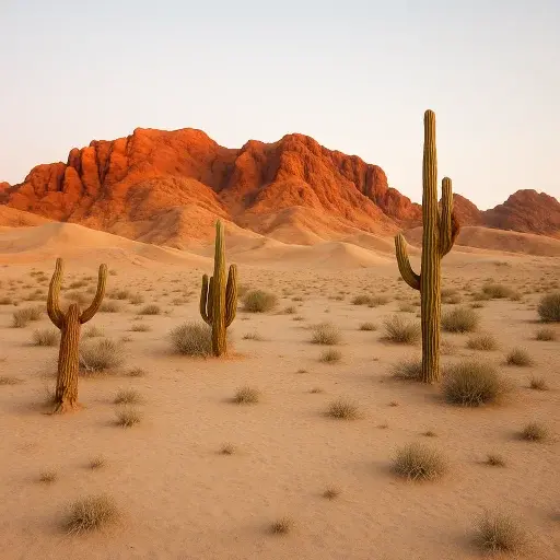 A wide desert landscape for reflective therapy.